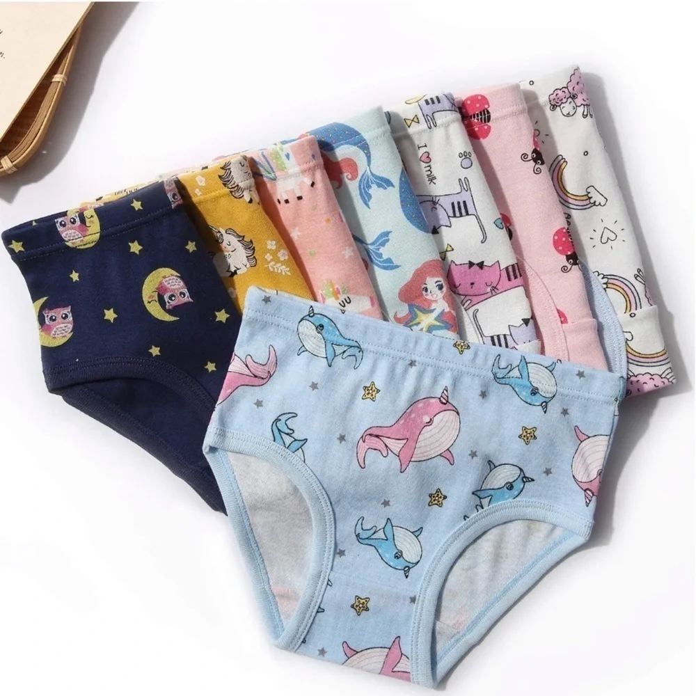 Girls Cotton Brief Breathable Toddler Panties Kids Assorted Underwear